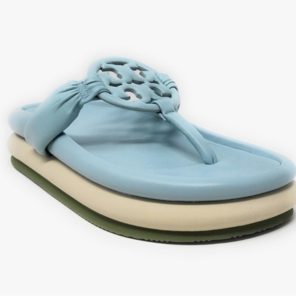 Tory Burch Miller Cloud Puff Sandal Women's Size 7 in Blue and Green New